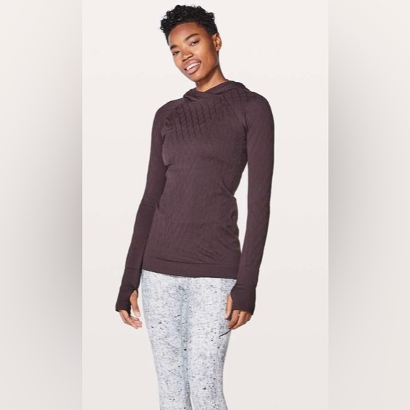 NWOT Lululemon Rest Less Hoodie  Black Cherry  size 10 - Picture 11 of 13